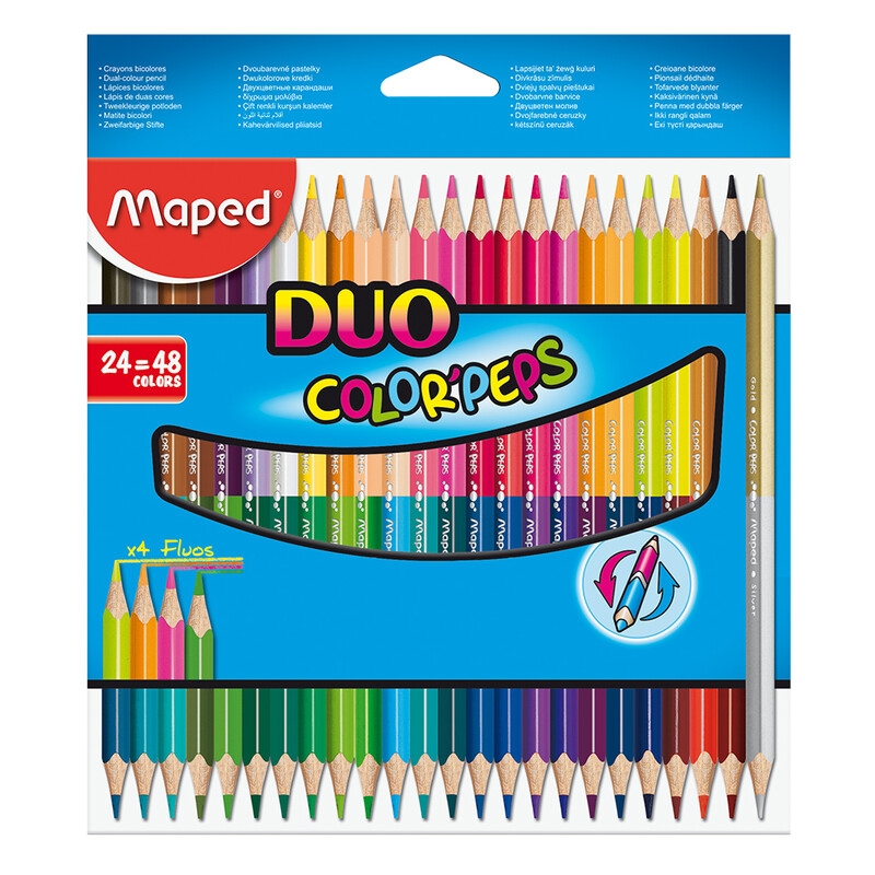 MAPED - Pastelky trojhranné "COLOR`PEPS DUO",48 ks