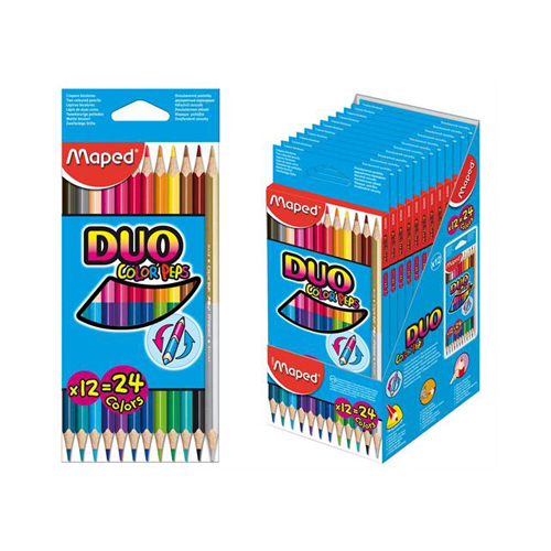 MAPED - Pastelky trojhranné COLOR`PEPS DUO, 12 ks