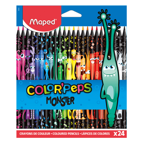 MAPED - Pastelky trojhranné "COLOR\'PEPS MONSTER" sada 24 ks