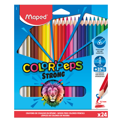 MAPED - Pastelky trojhranné "COLOR\'PEPS STRONG" sada 24 ks