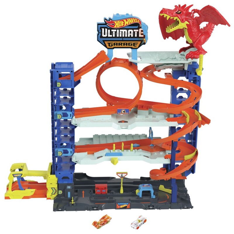 MATTEL - Hot Wheelittle Smoby city garáž s drakom