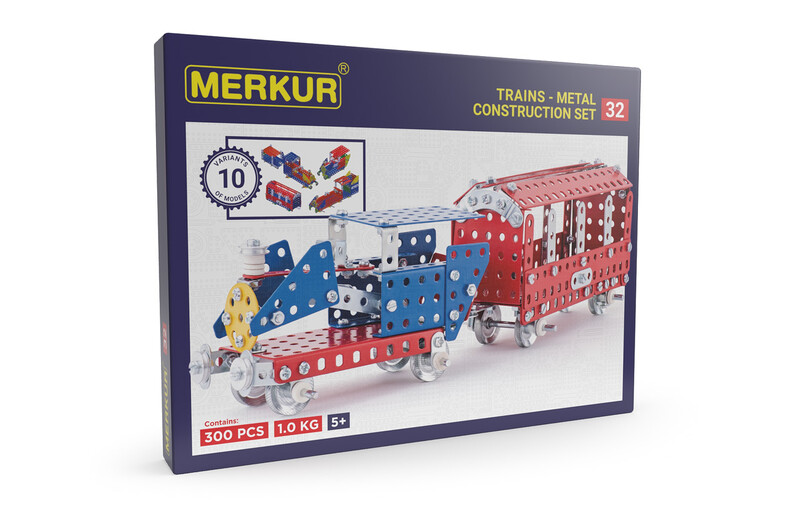 MERKUR - 032 železničné modely, 300 dielov, 10 modelov
