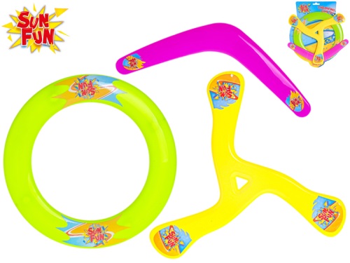 MIKRO TRADING - Sun Fun frisbee set 3ks na karte