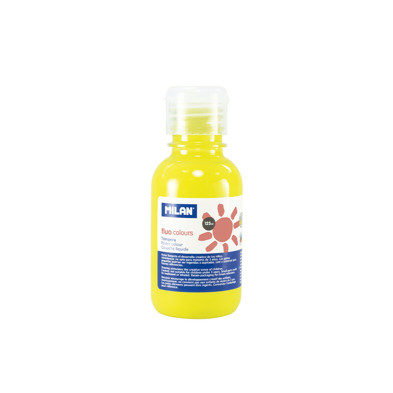 MILAN - Farba temperová 125ml Fluo - žltá