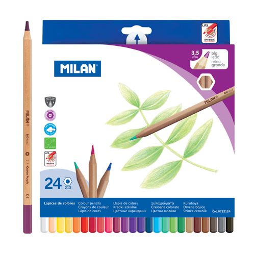 MILAN - Pastelky šesťhranné 3,3mm / 24ks