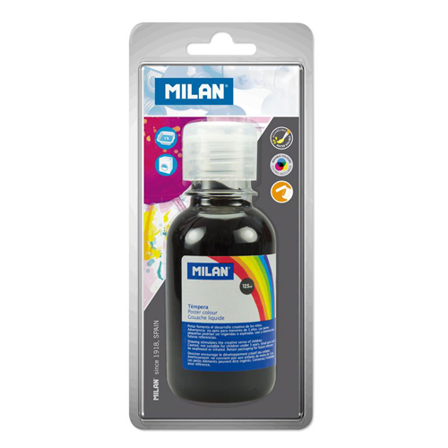 MILAN - Temperová farba 125 ml čierna - blister