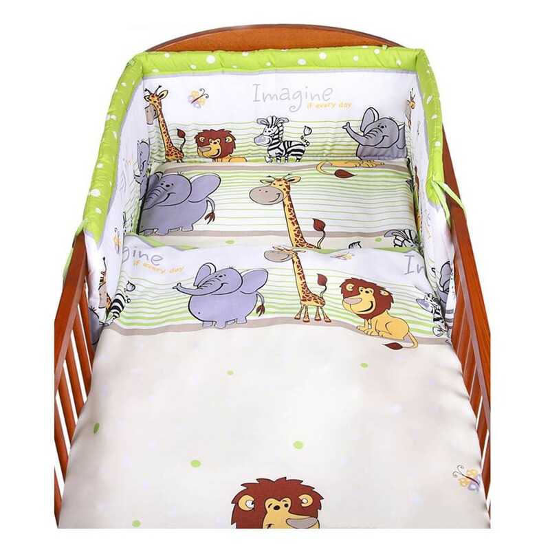 NEW BABY - 2-dielne posteľné obliečky 90/120 cm zelené safari