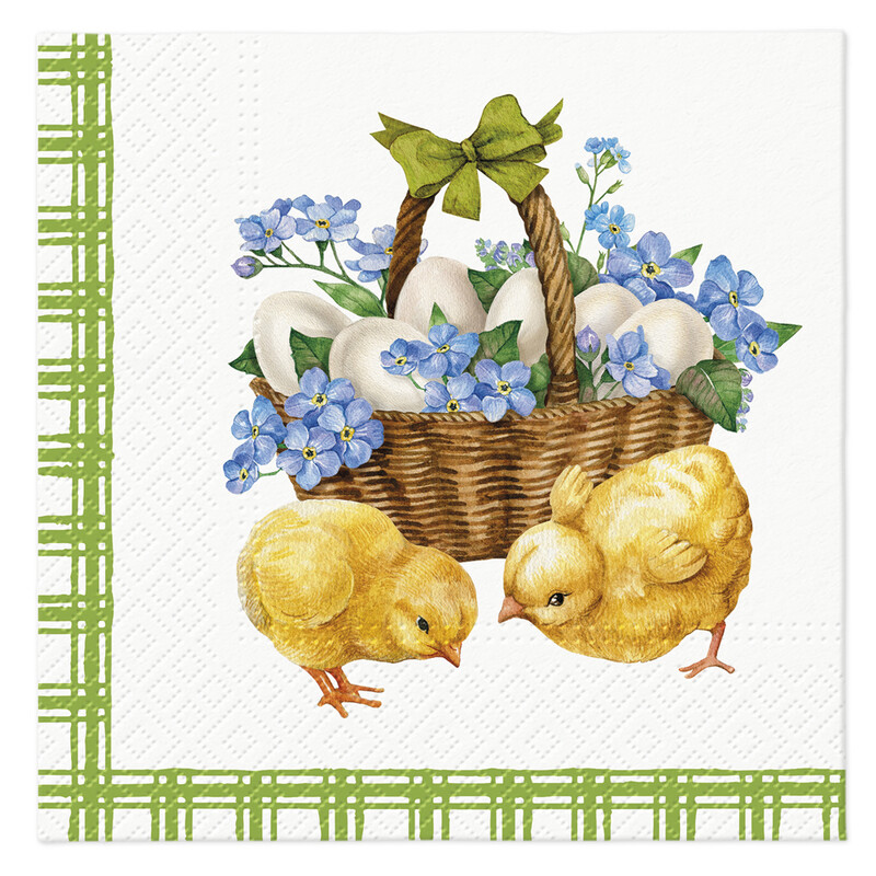 PAW - Obrúsky L 33x33cm Chicks with basket