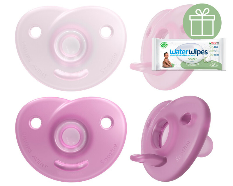 PHILIPS AVENT - Cumlík 0-6m Soothie dievča 2 ks+WW Soapberry 60ks