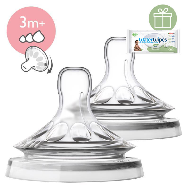 PHILIPS AVENT - Cumlík Natural variabil 3m+ 2 ks+WW Soapberry 60ks