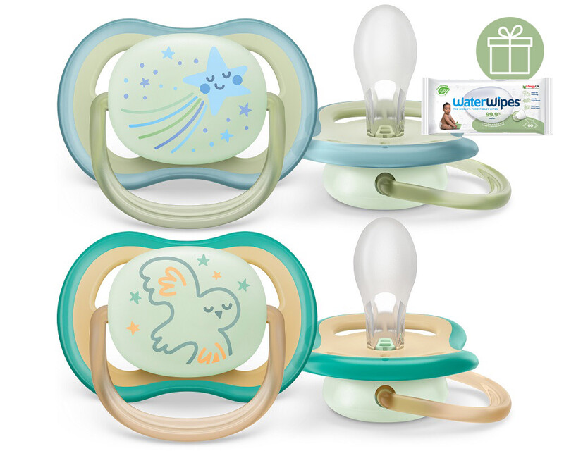 PHILIPS AVENT - Cumlík Ultra air nočný 0-6m chlapec 2ks+WW Soapberry 60ks