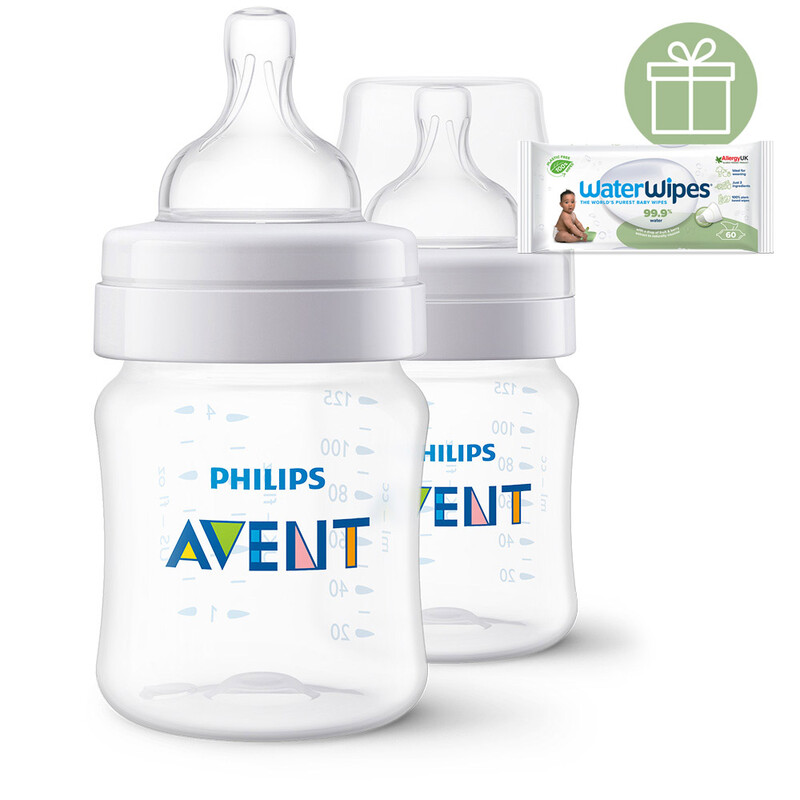 PHILIPS AVENT - Fľaša Anti-colic 125ml 0m+ 2 ks+WW Soapberry 60ks