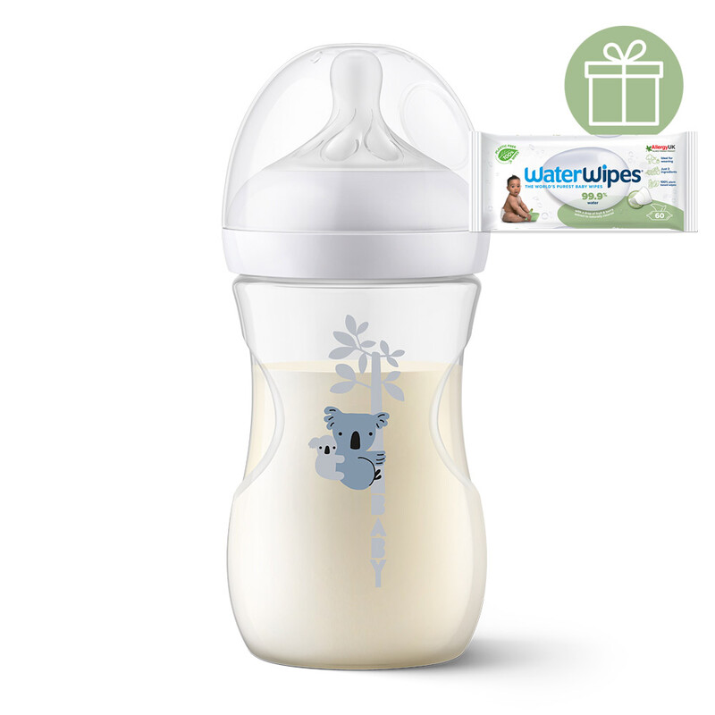 PHILIPS AVENT - Fľaša Natural Response 260 ml, 1m+ koala+WW Soapberry 60ks