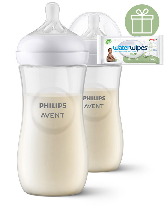 PHILIPS AVENT - Fľaša Natural Response 330 ml, 3m+ 2 ks+WW Soapberry 60ks