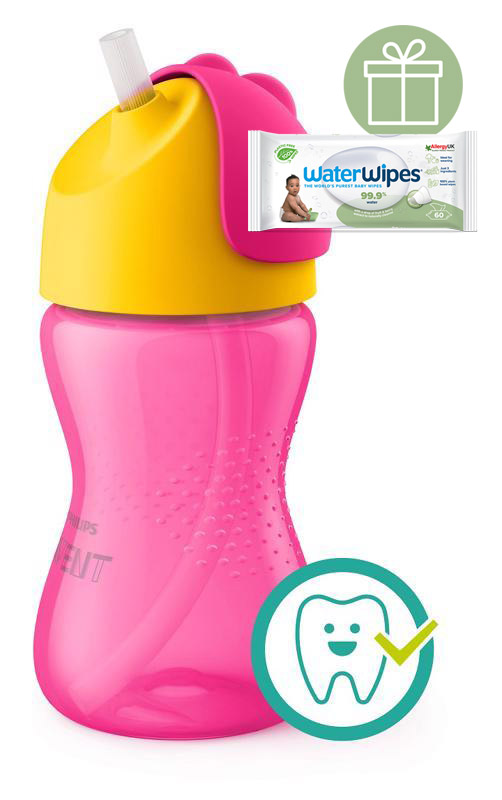 PHILIPS AVENT - Hrnček 300 ml Bendy s ohybnou slamkou dievča+WW Soapberry 60ks