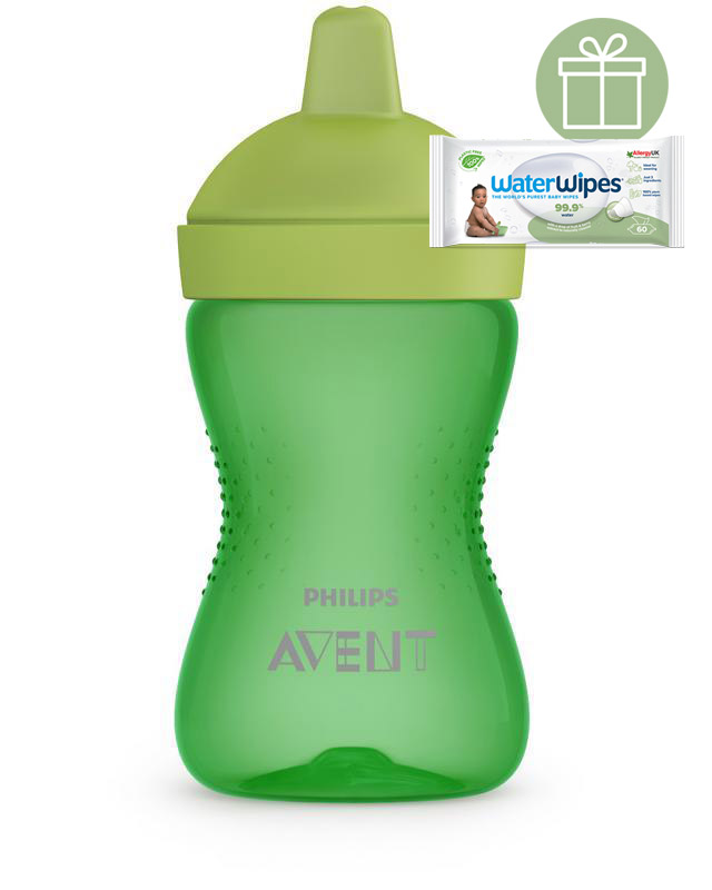 PHILIPS AVENT - Hrnček 300 ml Grippy s tvrdým náustkom chlapec+WW Soapberry 60ks