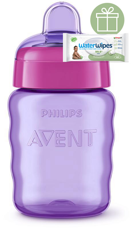 PHILIPS AVENT - Hrnček pre prvé dúšky Klasik 260 ml dievča+WW Soapberry 60ks