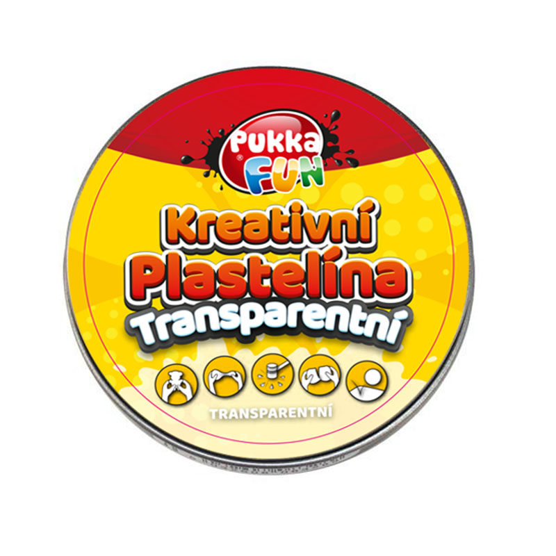 PUKKA PADS - Kreatívne plastelína Pukka Fun priehľadná