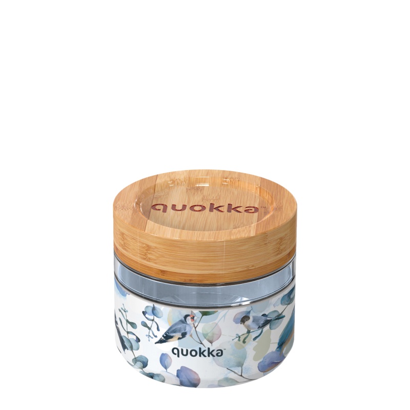 QUOKKA - Sklenená nádoba na jedlo BLUE NATURE, 500ml, 40120