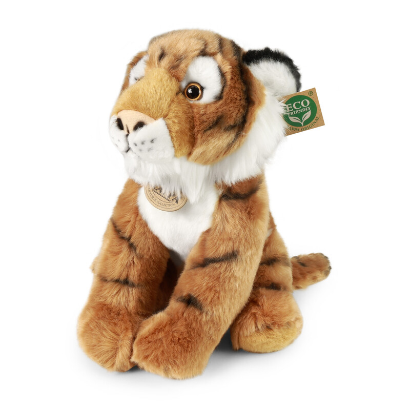 RAPPA - Plyšový tiger sediaci 30 cm ECO-FRIENDLY