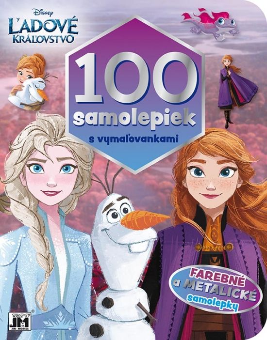 100 samolepiek s vymaľovankami/ Ľadové kráľovstvo - Disney