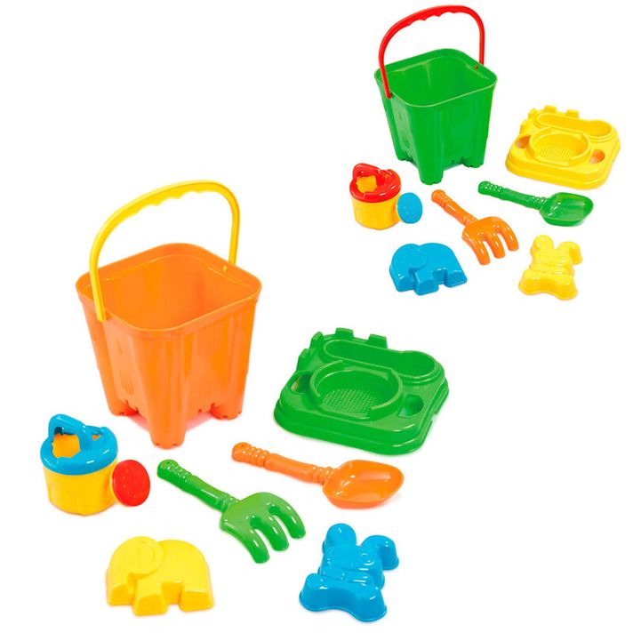 ADDO - Hračky na piesok - set hračiek vo vedierku, 6ks