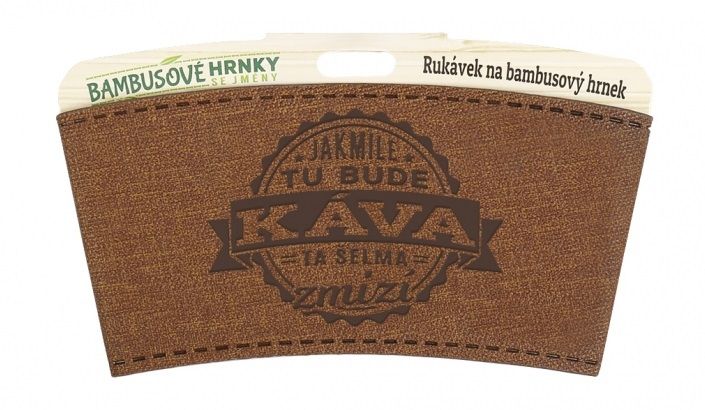 ALBI - Rukáv na bambusový hrnček - KÁVA