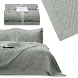 AMELIAHOME - Obojstranný pléd /prehoz na posteľ Ophelia, 170x210 cm, oceľová sivá