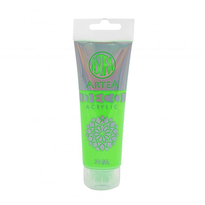 ASTRA - ARTEA Deco, Akrylová farba 75ml, Neon Green / Zelená Neónová, 309123019