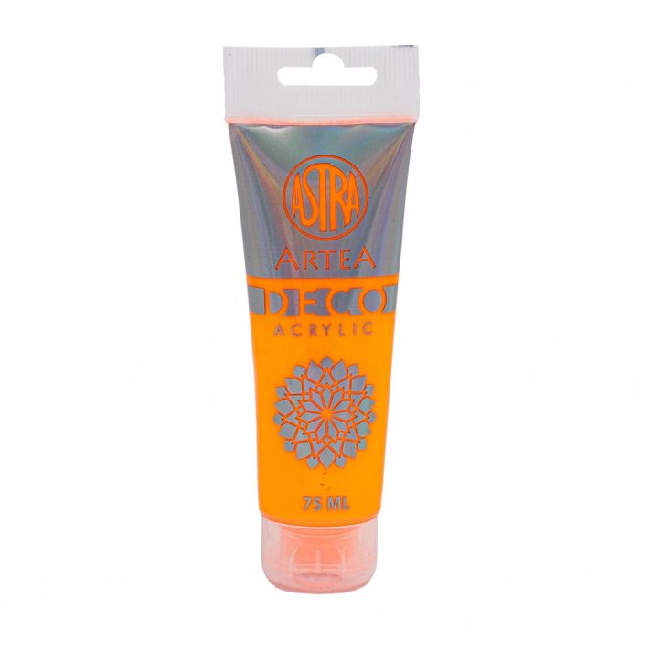 ASTRA - ARTEA Deco, Akrylová farba 75ml, Neon Orange / Oranžová Neónová, 309123022