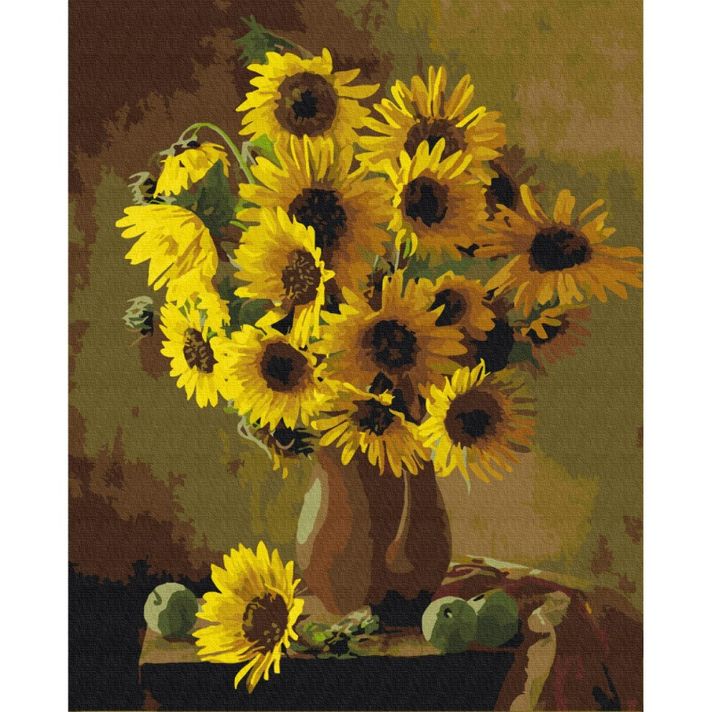 ASTRA - Maľovanie podľa čísel SUNFLOWERS, na ráme, 40x50cm, 801022901