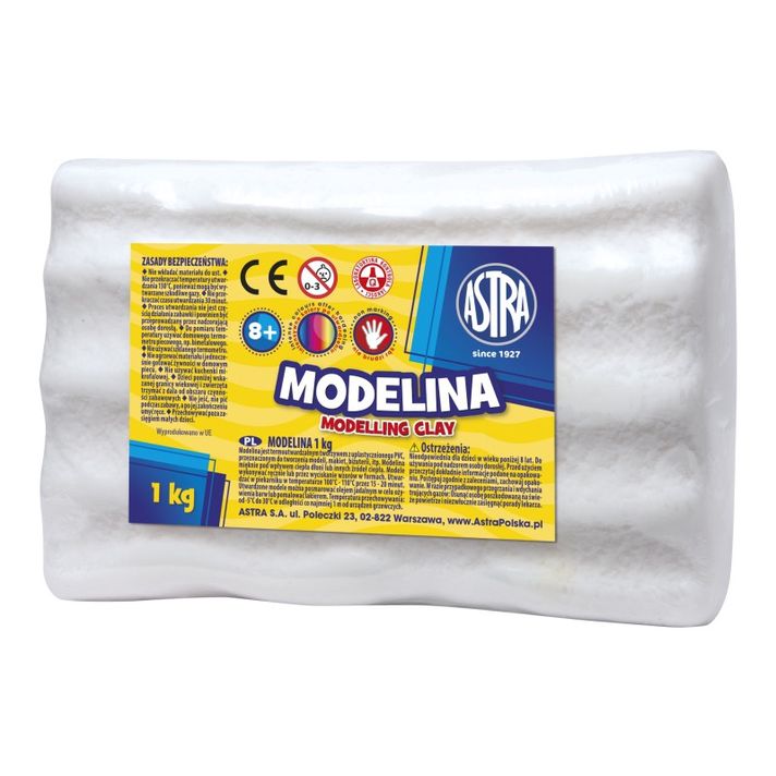 ASTRA - Modelovacia hmota do rúry MODELINA 1kg Biela, 304111012