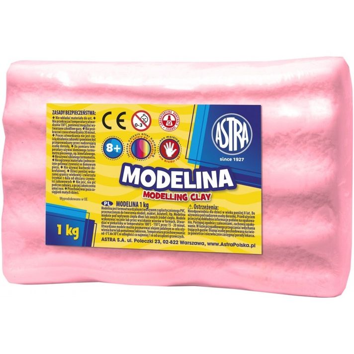 ASTRA - Modelovacia hmota do rúry MODELINA 1kg Malinová, 304118002