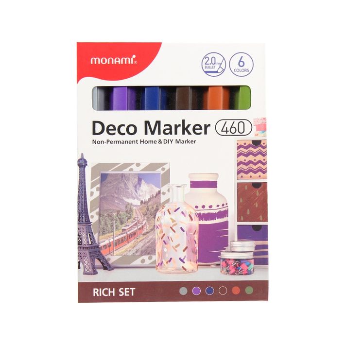 ASTRA - MONAMI Deco Marker 460, 2mm, sada RICH SET, 6ks, 20800015040