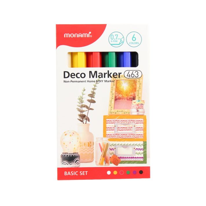 ASTRA - MONAMI Deco Marker 463, 0,7mm, sada BASIC SET, 6ks, 20800015070