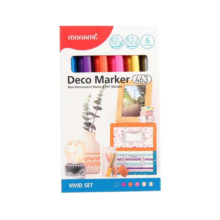 ASTRA - MONAMI Deco Marker 463, 0,7mm, sada VIVID SET, 6ks, 20800015080