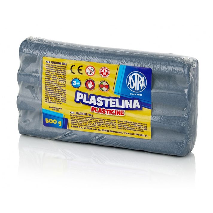 ASTRA - Plastelína 500g Metalická Strieborná, 303117015