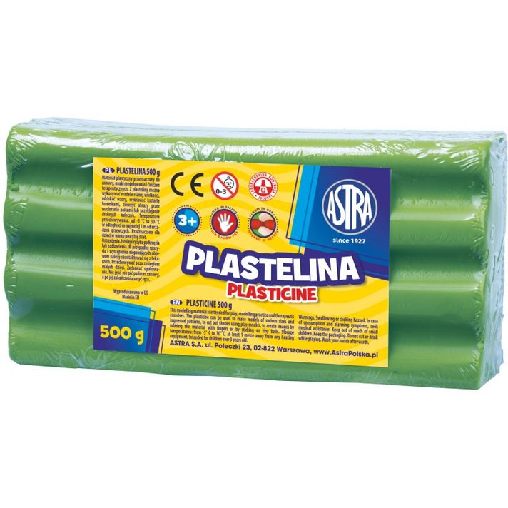 ASTRA - Plastelína 500g Zelená Svetlá, 303117010