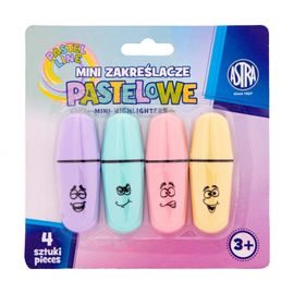 ASTRA - Sada pastelových mini zvýrazňovačov, 1-5mm, klinový hrot, 4ks, 317122006