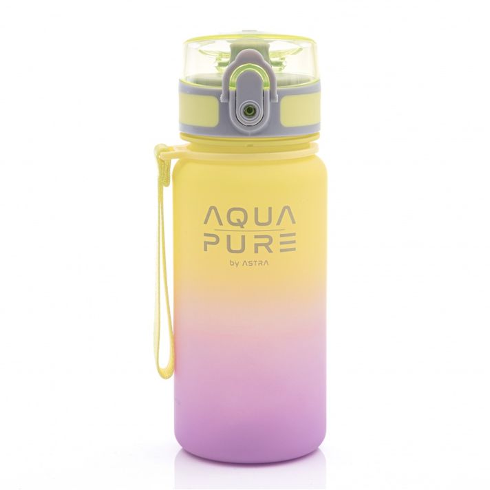 ASTRA - Zdravá fľaša AQUA PURE 400 ml - yellow/lavender, 511023003