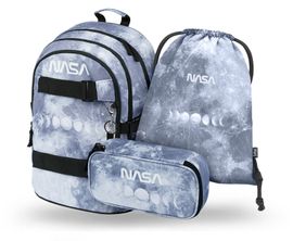 BAAGL - SADA 3 Skate NASA Grey: batoh, peračník, vrecko