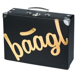 BAAGL - Skladací školský kufrík Gold s kovaním