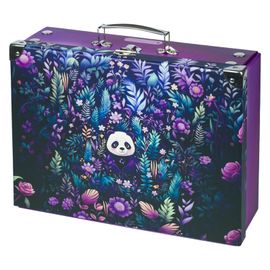 BAAGL - Skladací školský kufrík Jungle Panda s kovaním