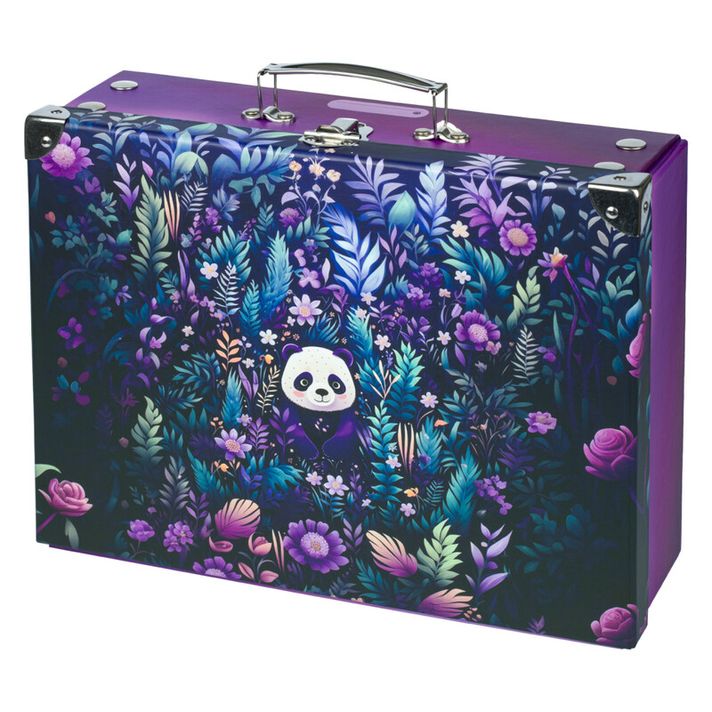 BAAGL - Skladací školský kufrík Jungle Panda s kovaním