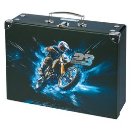 BAAGL - Skladací školský kufrík Motorka s kovaním