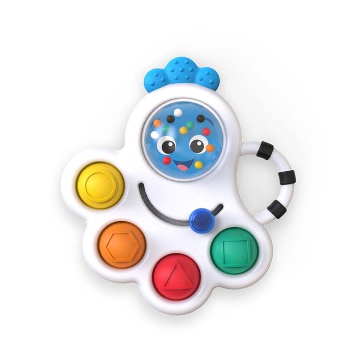 BABY EINSTEIN - Hračka senozorická hrkálka a hryzačka Opus's Shape Pops™ 3m+