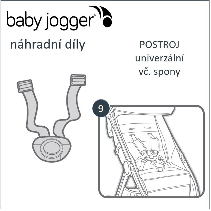 BABY JOGGER - UNIVERZÁLNY postroj + pracka