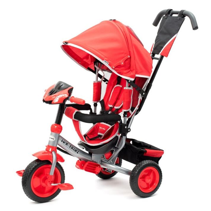 BABY MIX - Detská trojkolka so svetlami Lux Trike červená