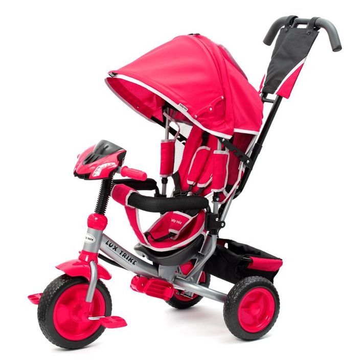 BABY MIX - Detská trojkolka so svetlami Lux Trike ružová