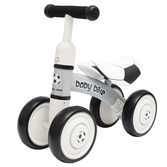 BABY MIX - Detské odrážadlo Baby Bike Čierna biela football